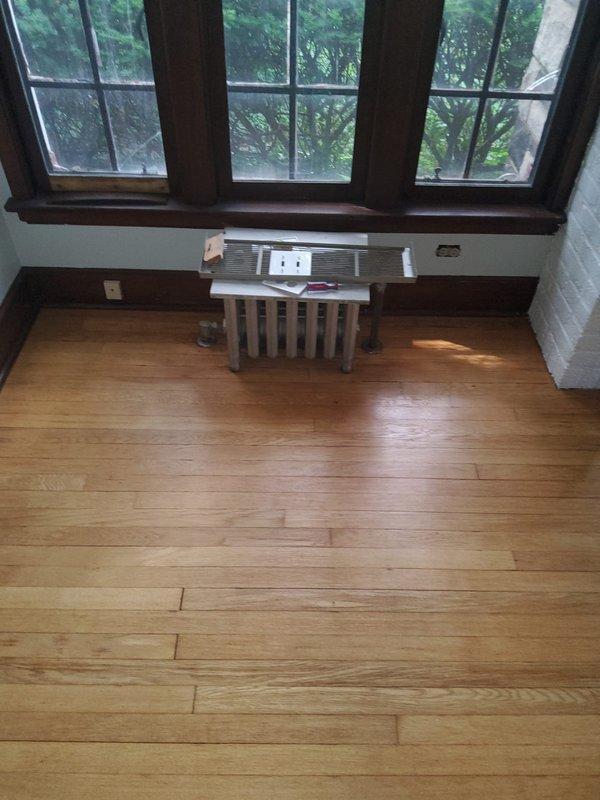 Responded to scheduled appointment for radiator removal to facilitate interior painting and floor refinishing. Successfully removed eight radiators from first floor living spaces, excluding kitchen area, to provide homeowner access for wall preparation and floor sanding. All units disconnected and safely relocated to allow completion of renovation work.