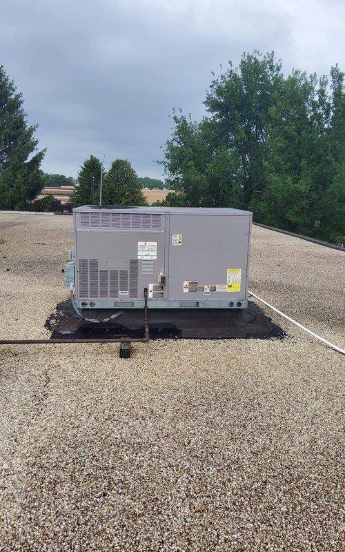 Responded to commercial rooftop unit service call to replace failed inducer motor and pressure switch. Removed old components, installed new inducer motor assembly with proper wiring connections, and replaced pressure switch to ensure safe operation. Cycled unit through multiple heating sequences to verify proper ignition, flame sensing, and burner operation, confirming all safety controls functioned correctly before returning unit to service.