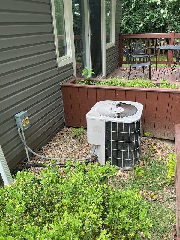 Responded to service call for non-operational air conditioning system affecting entire residence. Upon arrival, assessed both indoor furnace/air handler unit located in basement mechanical room and outdoor condensing unit positioned against exterior wall. Documented existing equipment configuration including electrical disconnect, refrigerant line set routing, condensate drainage system, and current installation setup. Provided comprehensive estimate for complete HVAC system replacement including removal of existing equipment, installation of new high-efficiency air conditioning system, and all associated components necessary to restore cooling functionality to the home.