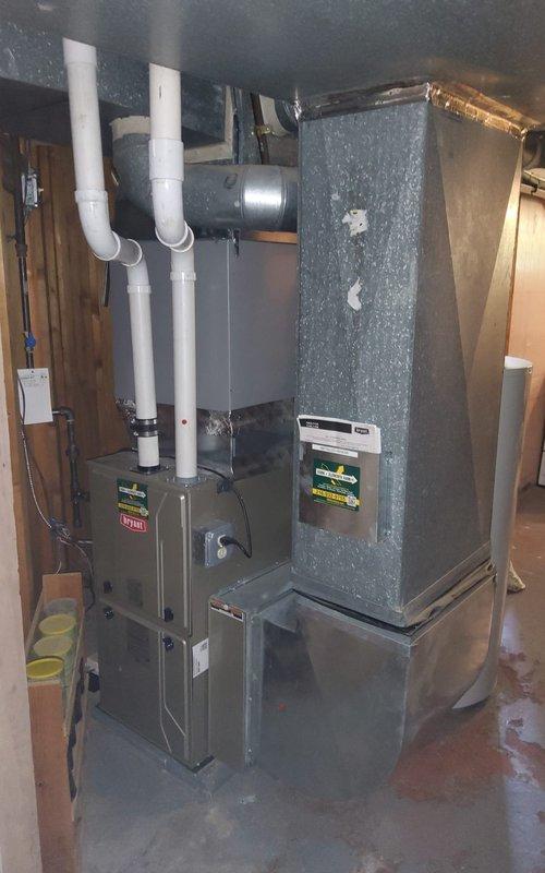 Performed comprehensive tune-up on 3-year-old Bryant HVAC system including indoor air handler and outdoor condenser unit. Conducted standard maintenance inspection, verified refrigerant levels, checked electrical connections, cleaned condenser coils, and confirmed proper system operation. All components functioning within manufacturer specifications with no deficiencies noted at time of service.