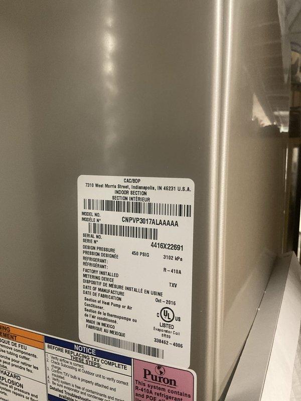 Performed comprehensive tune-up maintenance on a 9-10 year old residential HVAC system under maintenance plan agreement. Inspected and serviced Carrier outdoor condensing unit (Model PA13NA080N0ABAA, manufactured October 2015) and indoor air handler (Model CNPVP3017ALAAAAA, manufactured October 2016) charged with R-410A refrigerant. System found operating within normal parameters with no reported issues or deficiencies requiring correction.