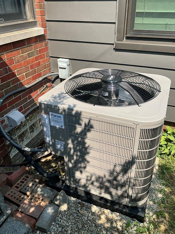 # HVAC Install - Complete System

Completed full residential HVAC system replacement including removal of existing equipment and installation of new Bryant furnace, evaporator coil, outdoor condensing unit, and Ecobee smart thermostat. 

The new furnace was installed in the basement utility area with proper clearances maintained for service access and combustion air requirements. Configured PVC venting system for intake and exhaust, routing pipes vertically through the structure per manufacturer specifications and local code requirements. Connected condensate drainage lines to ensure proper moisture removal from the evaporator coil during cooling operation.

Installed new evaporator coil in the plenum above the furnace, making all necessary refrigerant line connections. Verified proper insulation on suction line to prevent condensation. Connected supply and return ductwork to the new equipment, ensuring secure connections and proper airflow distribution throughout the home.

The outdoo