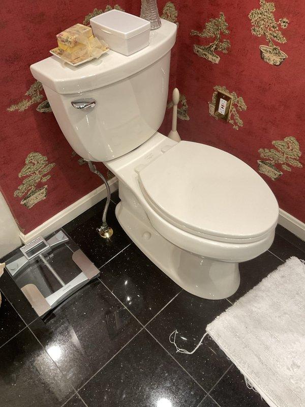 Responded to customer report of toilet continuously running after flush. Upon inspection, removed tank lid and identified internal leak within flush valve assembly. The flush valve flapper was not sealing properly, allowing water to continuously flow from tank into bowl. Replaced faulty flush valve components and adjusted fill valve water level to manufacturer specifications. Tested flush mechanism multiple times to verify proper operation and confirm leak was eliminated. Tank now fills to correct level and stops completely after flush cycle.