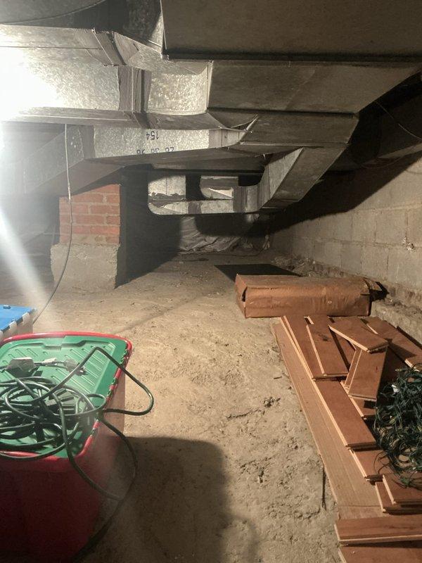 Responded to service call for inadequate airflow and poor ventilation distribution to certain rooms throughout the residence. Upon inspection, accessed the blower assembly and examined the squirrel cage fan wheel for debris accumulation, blade damage, and proper rotation. Found the blower wheel and housing required cleaning due to dust and debris buildup restricting airflow capacity. Inspected ductwork system in basement area, noting proper installation of insulated supply runs. Verified all mechanical components of the HVAC system were functioning within normal parameters. System airflow restored to proper circulation levels with improved ventilation distribution to all affected rooms.