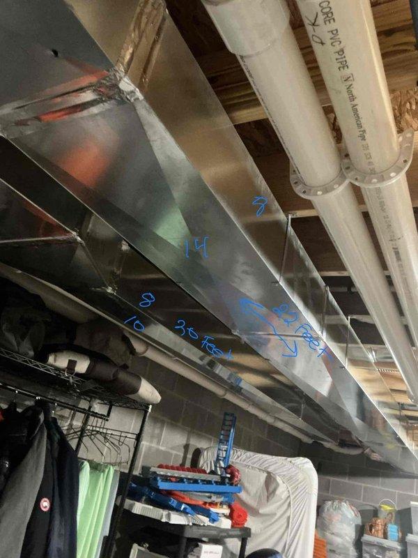 Conducted comprehensive assessment of HVAC system that sustained water damage in basement mechanical room. Evaluated existing ductwork installation, including main trunk lines and branch ducts showing visible deterioration and discoloration from water exposure. Prepared replacement estimate covering affected sheet metal ductwork components, associated mechanical connections, and necessary modifications to restore system to proper operating condition per manufacturer specifications and local code requirements.