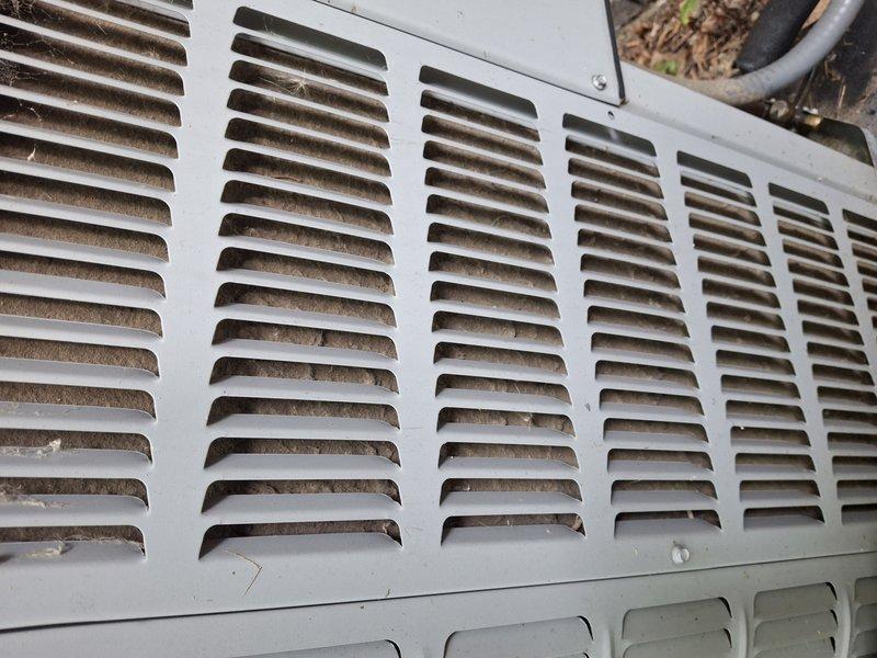 Completed routine maintenance tune-up on approximately 4-year-old air conditioning unit. Inspected exterior condenser cabinet and louvers, noting normal dust and debris accumulation consistent with outdoor exposure. Performed standard system checks and confirmed unit operational status with customer via phone as requested.