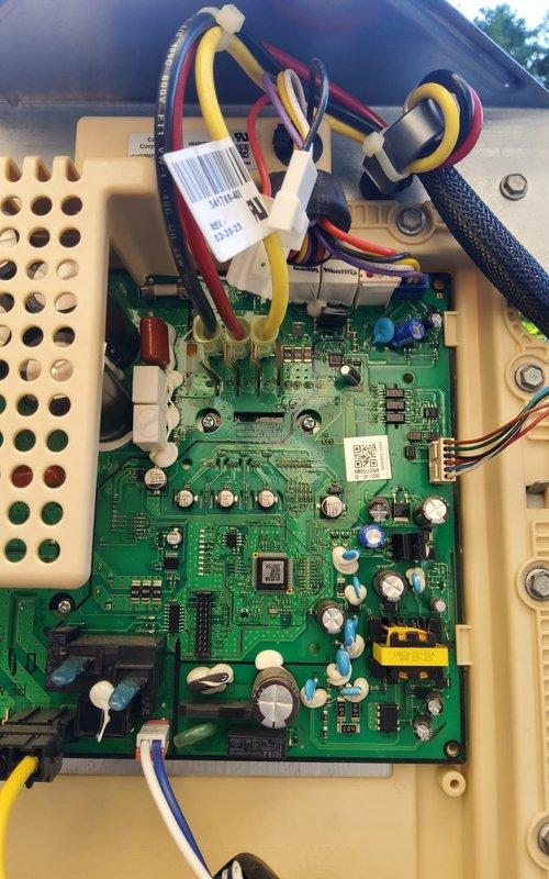 Replaced failed compressor unit on HVAC system. Removed and disposed of defective compressor, installed new replacement unit, and reconnected all electrical connections to control board. Verified proper operation of electronic control systems, tested all circuit board connections, and confirmed system functionality upon completion.