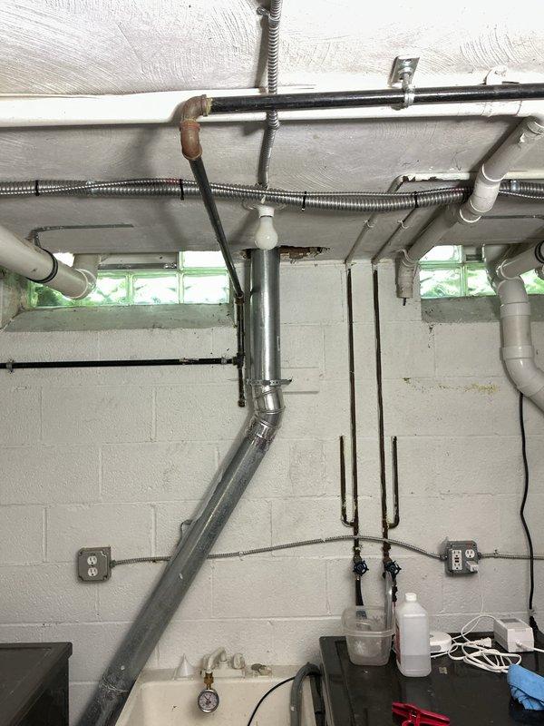 # Exterior Hose Faucet Replacement

Replaced deteriorated exterior hose faucet (sillcock) at rear patio of 60-year-old residence. Access required opening ceiling in basement utility area to reach supply line connection point. Successfully installed new frost-free sillcock with proper pitch for drainage, reconnected copper supply line, tested for leaks, and verified proper operation under full water pressure.
