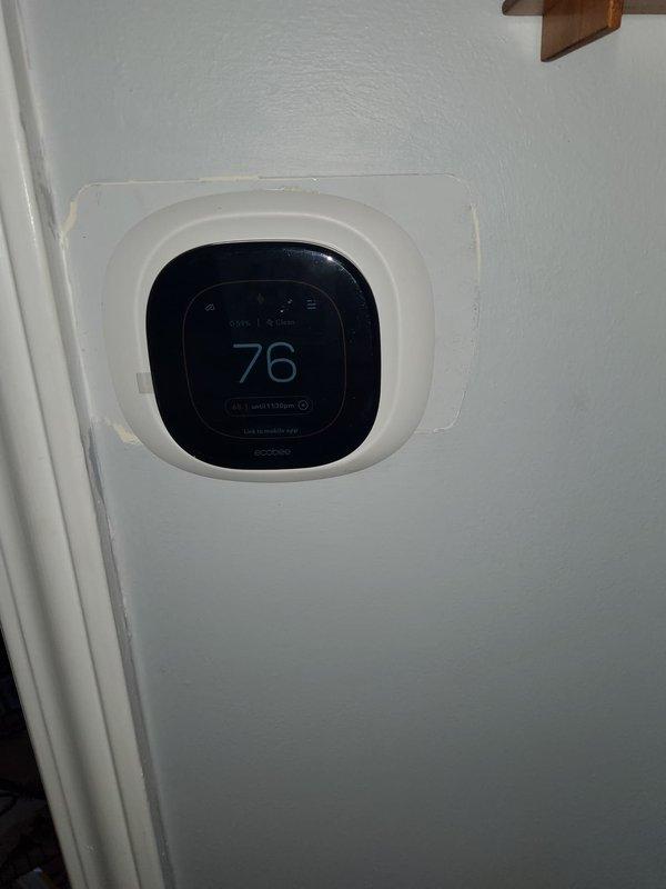 Completed full HVAC system installation including a new two-stage 97% AFUE furnace and 18 SEER two-stage 3-ton air conditioning unit. Installed ecobee smart thermostat and programmed system settings for optimal two-stage operation. Performed system commissioning with digital manometer readings confirming proper static pressure at 0.58 inches water column, verifying airflow and system performance within manufacturer specifications.