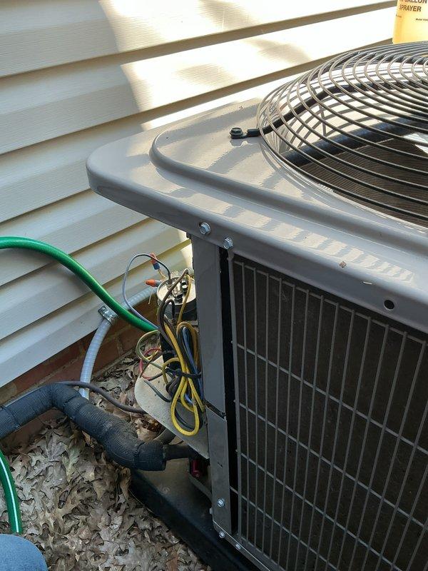 Responded to no cooling call on 6-year-old Bryant air conditioning system. Upon arrival, performed diagnostic evaluation of outdoor condensing unit using digital manifold gauge set to measure system pressures and temperatures. Inspected refrigerant lines, electrical connections, and compressor operation. Verified proper voltage supply and tested capacitor functionality. Checked refrigerant charge levels and examined all service ports for leaks or abnormalities. System evaluated and necessary repairs identified to restore cooling operation.