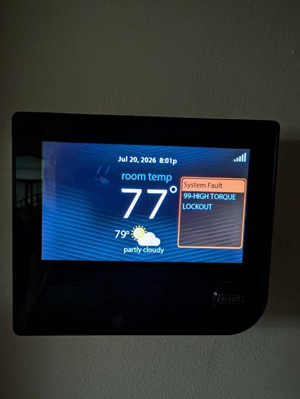 Found the system low on refrigerant and added UV dye along with refrigerant to bring the system back to proper charge. A follow-up visit is scheduled in 1-1.5 weeks to locate the leak using the UV dye under black light inspection.