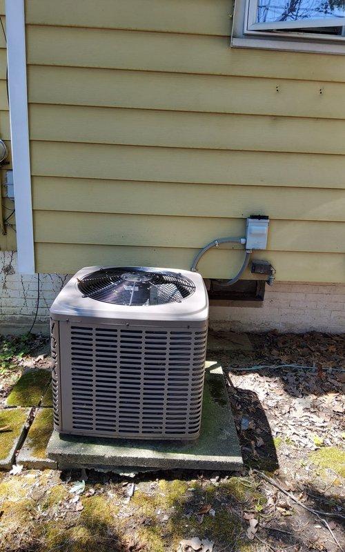 Completed scheduled cooling system tune-up on residential air conditioning unit. Performed comprehensive maintenance inspection of outdoor condensing unit, verified proper operation of all components, and documented system conditions with photographic records. Unit found operating within normal parameters with no immediate service needs identified.