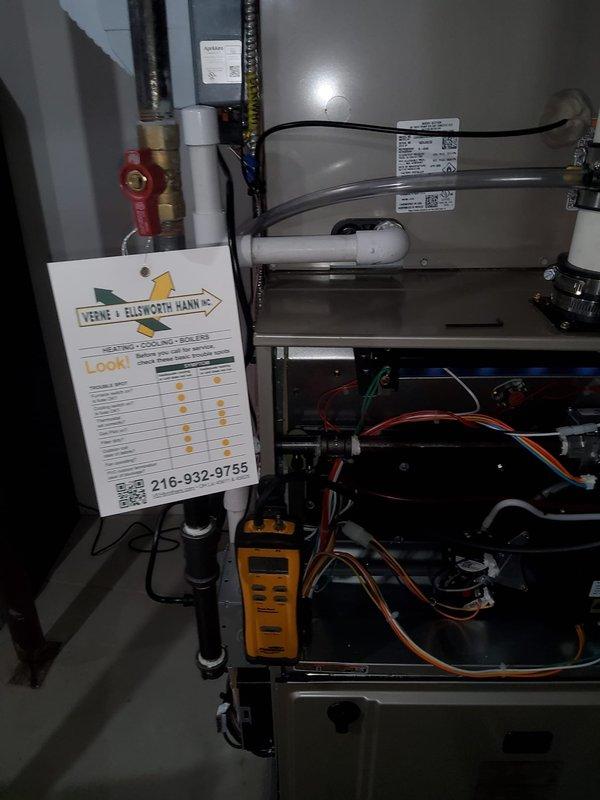 Completed full HVAC system replacement including furnace, evaporator coil, air conditioning unit, and electrical disconnect. Installed 700 CFM makeup air unit and whole-home air scrubber to enhance indoor air quality and ventilation. All equipment properly wired, tested for proper operation, and system commissioned to manufacturer specifications with satisfactory performance verified.