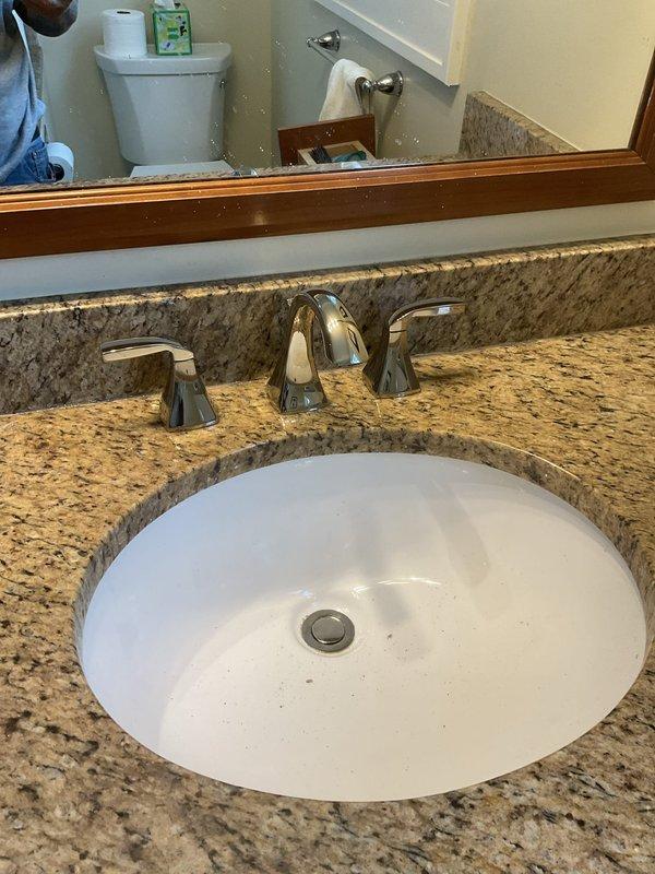 Replaced water supply line feeding the humidifier and ice maker, then verified proper operation of both fixtures. Installed customer-supplied widespread faucet on bathroom vanity with granite countertop and undermount sink, ensuring all connections were secure and leak-free. All plumbing systems tested and confirmed functioning correctly upon completion.