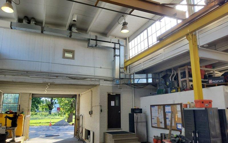 Responded to complaint of inadequate cooling on 4-year-old Lennox rooftop unit serving commercial warehouse facility. Upon arrival, performed diagnostic inspection of rooftop-mounted condenser unit. Verified unit operation, checked refrigerant lines, electrical disconnect, and condensate pump system. Unit found operating within normal parameters with no immediate mechanical failures detected. Provided customer with system status and recommendations for optimal performance.