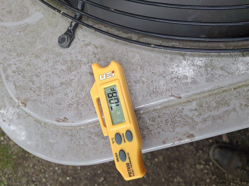 Responded to complaint of drilling noise coming from water pipes near air conditioning unit when system was operating. Upon arrival, confirmed noise ceased when AC was turned off. Performed diagnostic inspection of outdoor condensing unit and surrounding plumbing infrastructure. Measured electrical draw and operating temperatures to verify system performance. Determined noise was related to water hammer or pipe vibration induced by AC operation in 80-year-old home. Advised customer on potential causes and recommended follow-up with plumbing specialist to address pipe securing and water pressure regulation to prevent future occurrences and mitigate pipe burst risk.