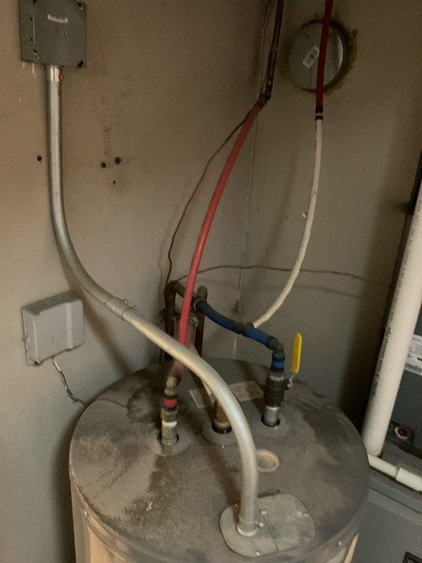 Replaced 50-gallon short water heater tank and adapted existing plumbing connections to PEX supply lines. Installed customer-provided condensate pump for furnace drainage system, completing all electrical and plumbing connections to ensure proper operation and code compliance.