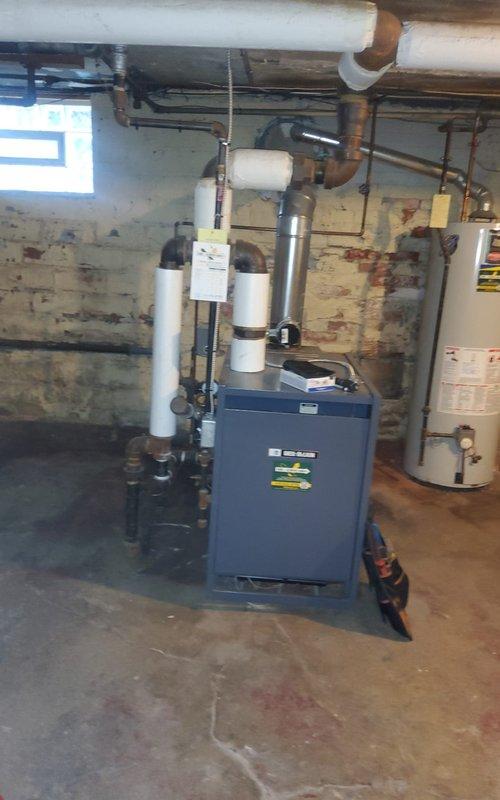 Responded to service call for non-functioning thermostat and performed comprehensive seasonal maintenance on 15-year-old heating system. Diagnosed and resolved thermostat issue, then completed full tune-up including inspection of burner assembly, heat exchanger, blower motor, and all safety controls to ensure optimal system performance for the heating season.