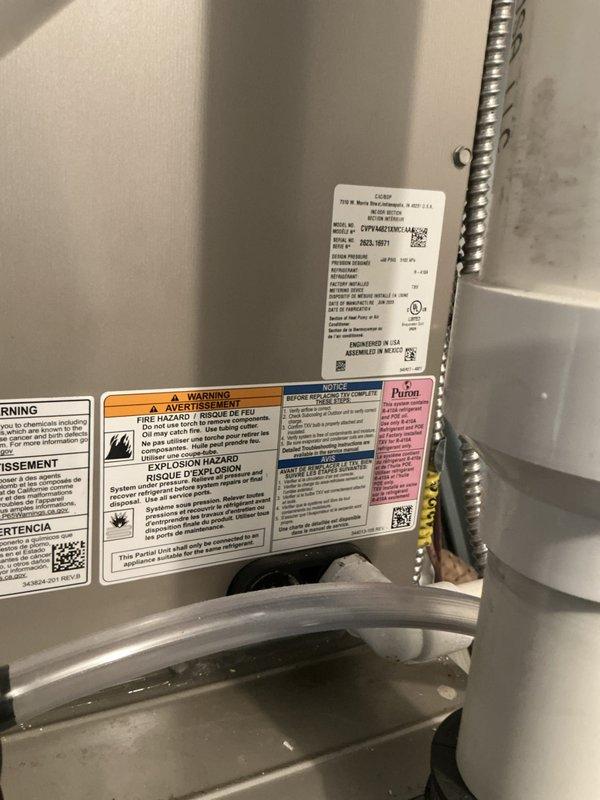 Performed routine maintenance tune-up on 3-year-old outdoor HVAC unit. Conducted comprehensive system diagnostics using refrigerant manifold gauge, verifying pressures, superheat, and subcooling readings to ensure optimal refrigerant charge and system performance. All components inspected and found operating within manufacturer specifications with no deficiencies noted.