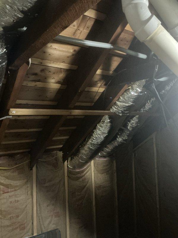 Responded to no cooling complaint on attic-mounted air conditioning system of unknown age. Upon arrival, performed comprehensive system diagnostics using refrigerant manifold gauges to measure operating pressures and temperatures on both high and low side of the system. Accessed attic unit through existing access point, navigating around ductwork and insulation to reach equipment. Connected diagnostic equipment to service ports and evaluated system performance, including superheat and subcooling calculations to determine refrigerant charge status and overall system operation. Measurements indicated system pressures and temperatures, allowing for proper assessment of compressor function, refrigerant flow, and heat exchange efficiency. Completed thorough evaluation of the condensing unit and verified proper electrical connections and component operation to restore cooling capacity.