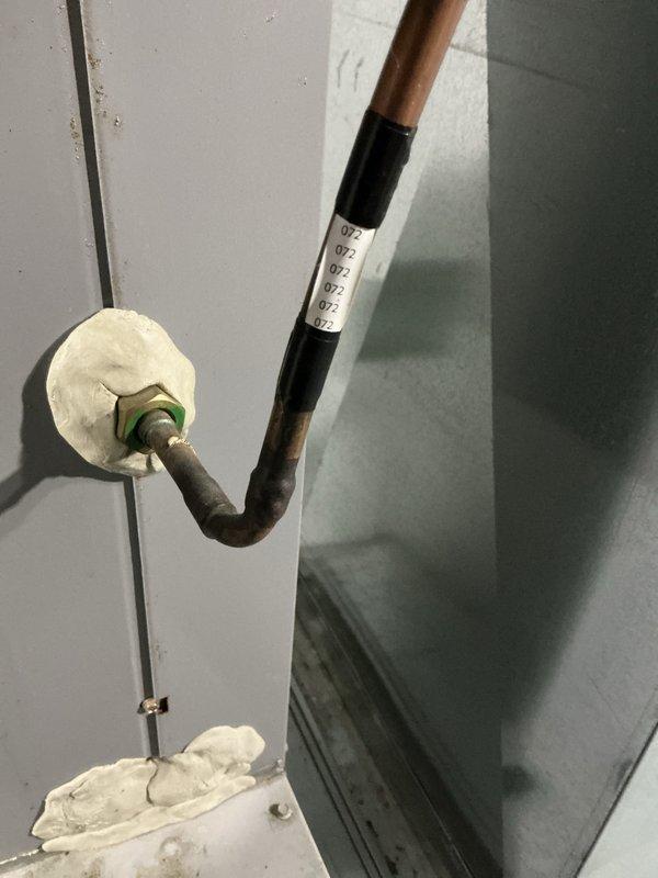Completed routine maintenance on a 10-year-old Goodman EC1P96CD-1 air conditioning system. Performed standard tune-up procedures including inspection of refrigerant lines, verification of system pressures, and documentation of equipment condition with unit serial number 0616A00178.