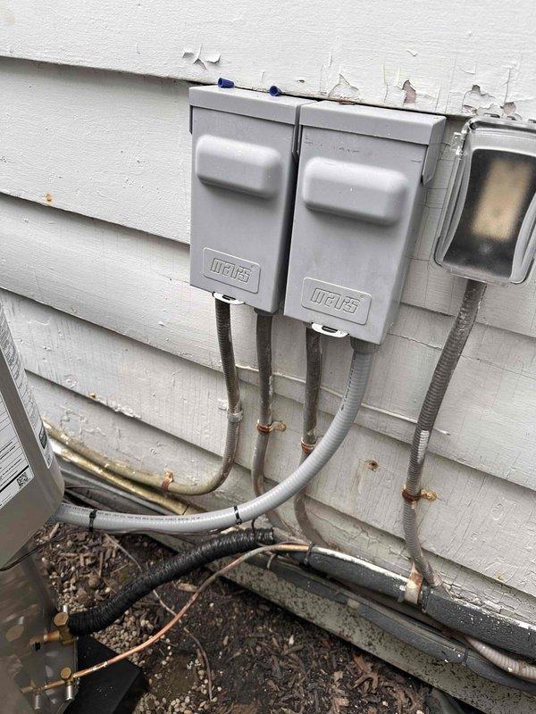 Completed installation of a Unico high velocity air conditioning system serving the second and third floors with a 2.5-ton capacity unit. Installed new smart high-efficiency blower module, coated evaporator coil module for extended service life, outdoor condenser unit on new pad, outdoor electrical disconnect box, drain pan with safety switch, and digital programmable thermostat. Utilized existing ductwork with no modifications to supply vents required, ensuring efficient integration with the home's current HVAC infrastructure.