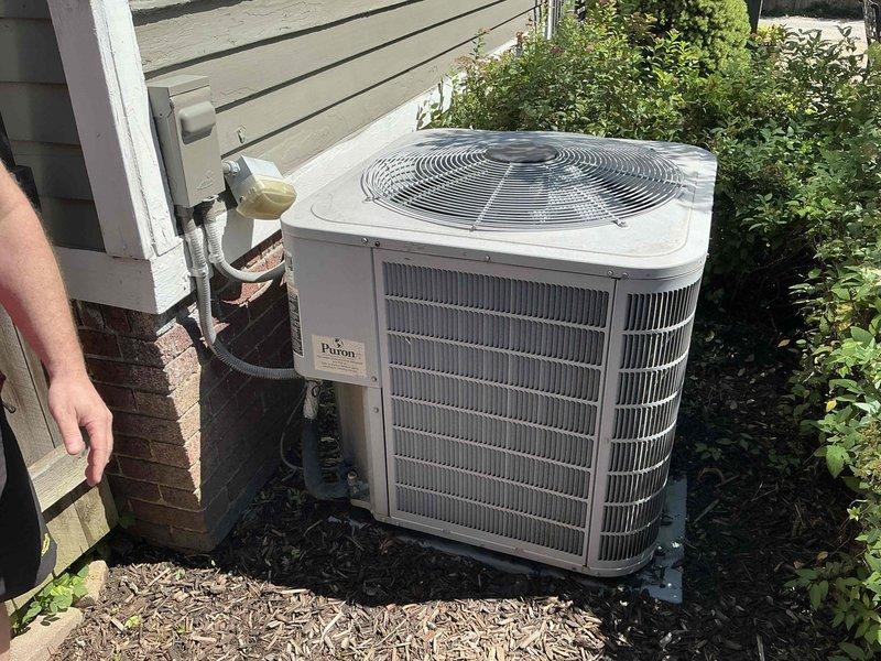 Provided comprehensive estimate for complete HVAC system replacement on existing Payne air conditioning unit. Documented current equipment condition, mounting hardware, refrigerant line configuration, and electrical connections to prepare detailed replacement proposal for customer consideration.