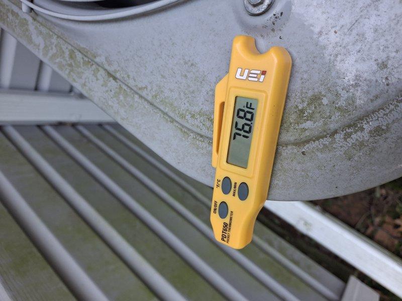 Completed scheduled maintenance on residential cooling and furnace system. Performed comprehensive inspection of outdoor condensing unit, measuring ambient temperature at 76°F, and evaluated blower assembly components including heat exchanger fins and housing. Cleaned accessible components, verified proper airflow through evaporator coil fins, and confirmed system operational status with all mechanical fasteners and clips secure.