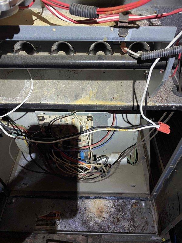 # HVAC Service Summary

Responded to service call for 8-year-old air conditioning system not producing cold air throughout residence. Upon inspection, diagnosed failed capacitor preventing compressor operation. Replaced defective dual-run capacitor, verified proper voltage and amperage readings at control board, and confirmed system restored to full cooling capacity with proper airflow distribution.

# Detailed Work Performed

Arrived on-site to diagnose air conditioning system failure affecting entire home. Customer reported complete loss of cooling despite thermostat calling for air conditioning. Began diagnostic procedure by verifying thermostat operation and confirming proper 24VAC signal to outdoor condensing unit.

Inspected outdoor condensing unit and found compressor not engaging despite fan motor operation. Accessed control panel and electrical components to perform systematic troubleshooting. Utilized multimeter to test capacitor functionality, identifying failed dual-run cap