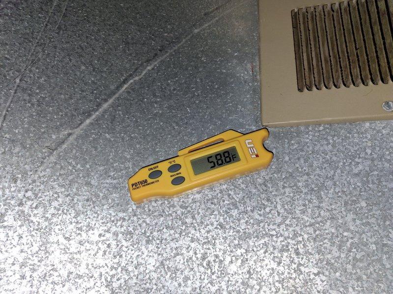 Responded to service call for central air conditioning system with reported fan malfunction and insufficient cooling. Upon arrival, performed diagnostic evaluation of 5-year-old outdoor condensing unit and indoor air handler components. Conducted temperature measurements at system junction points, recording supply air temperature of 125°F at equipment seam and return air temperature of 58.8°F at floor register, confirming significant temperature differential indicating compressor operation but inadequate cooling performance. Inspected outdoor unit fan motor, capacitor, and electrical connections. Examined refrigerant lines for proper insulation and potential restrictions. Verified thermostat settings and system controls. Assessed overall system operation and identified root cause of cooling deficiency. Provided technical consultation regarding repair options and recommended course of action to restore proper system functionality.