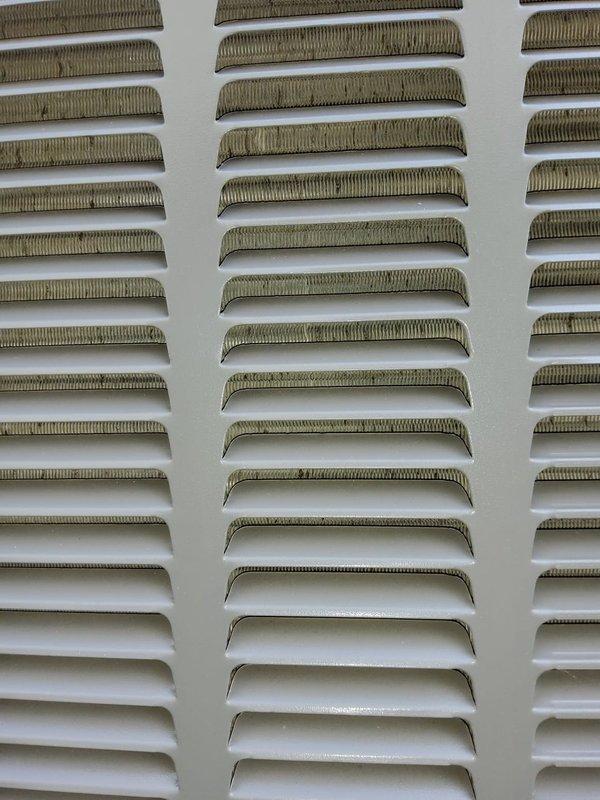 Completed seasonal cooling tune-up on 12-year-old air conditioning system. Inspected return air grilles, which showed moderate dust accumulation on louvers but were functioning properly. Performed standard maintenance procedures including system inspection, filter check, and operational testing to ensure unit is ready for cooling season.