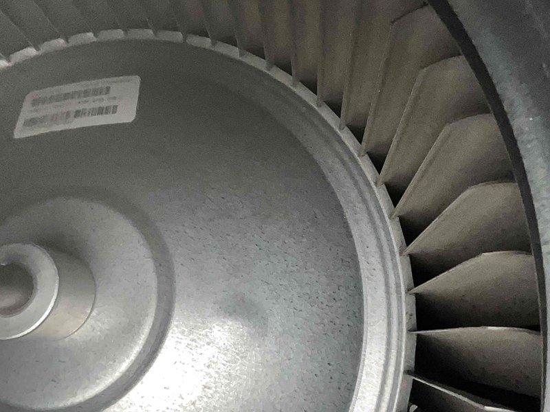 Completed comprehensive preventative maintenance on 2-year-old gas heating system under MVP Heat maintenance plan. Performed full system inspection including combustion analysis with digital analyzer, confirming optimal oxygen levels at 21.0% and zero carbon monoxide detection. Inspected and verified blower wheel assembly for proper operation, confirming clean blades and balanced rotation with no debris accumulation. Measured supply air temperature at 126.1°F, indicating proper heat exchanger performance. All system components operating within manufacturer specifications with no deficiencies noted.