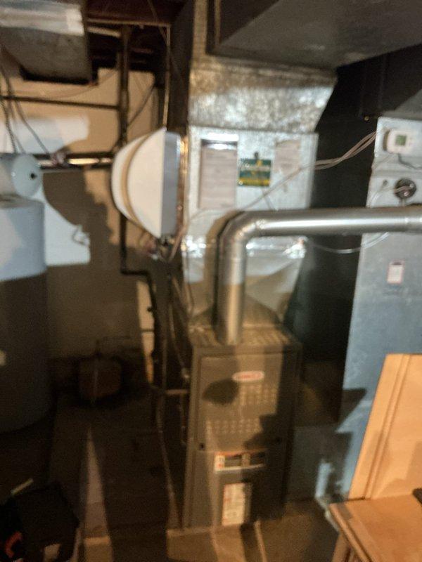 Responded to no cooling call on 3-year-old air conditioning system that had received service less than a week prior. Upon arrival, inspected outdoor condensing unit and indoor air handler components, checking refrigerant lines, electrical connections, and control board operation. Verified system functionality and confirmed unit was cooling properly at time of inspection.