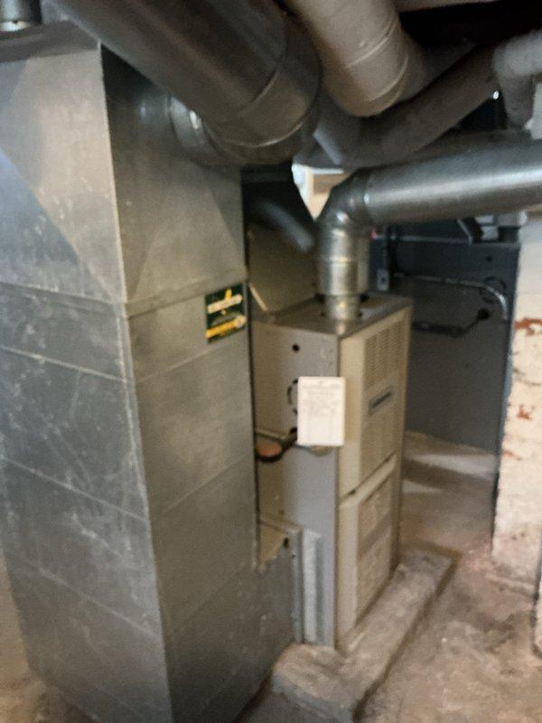 Completed scheduled maintenance on a 20+ year old gas furnace system. Performed comprehensive inspection of all furnace components, burner assembly, heat exchanger, blower motor, and ductwork connections. Cleaned and tested system for proper operation and safety compliance.