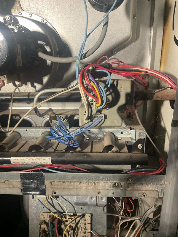 Responded to no-heat call on 20-year-old residential furnace. Upon inspection, diagnosed failed gas valve preventing ignition sequence from completing. Removed and replaced defective gas valve with manufacturer-approved replacement part, reconnected all electrical connections and gas line, performed combustion analysis to verify proper operation, and tested unit through multiple heating cycles to confirm reliable ignition and flame sensing.