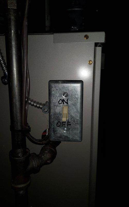 Responded to no heat call for furnace that would not start despite recent service visit. Upon arrival, found unit powered off at electrical disconnect switch mounted near furnace. Restored power to unit by switching disconnect to ON position. Verified furnace startup sequence, observed inducer motor operation, confirmed ignition system functioning properly, and witnessed successful burner ignition with proper blue flame pattern across all six burners. Tested system through complete heating cycle to ensure proper operation. Advised customer on location and function of emergency disconnect switch to prevent future inadvertent shutoffs.