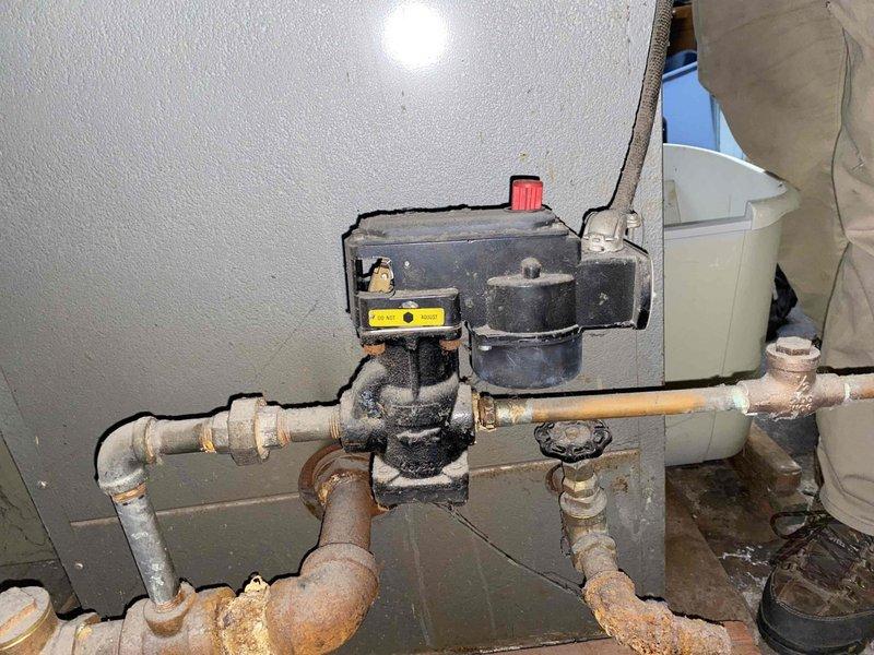 Responded to service call for leaking sight glass on Republic brand steam boiler system, over 51 years old. Upon inspection, confirmed active leak at sight glass gasket requiring replacement. Replaced failed gasket with new component to restore proper seal and prevent continued water loss. Verified sight glass assembly secure with no additional leaks present. System operational upon completion of repair.