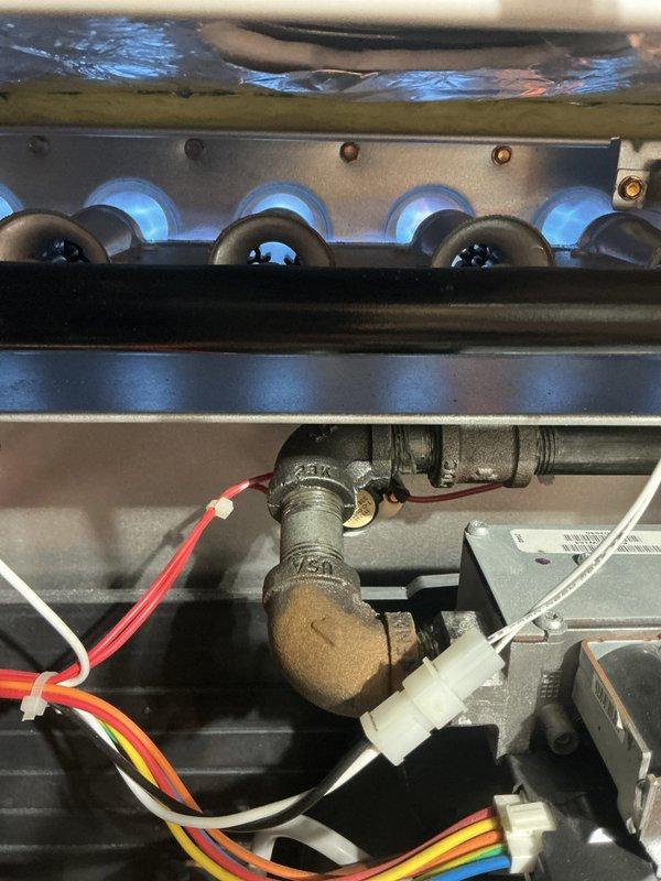 Completed annual maintenance on a 5-year-old gas furnace system. Performed comprehensive inspection of burner assembly, heat exchanger, and gas supply components. Verified proper operation of all four burner ports and flame sensor, confirmed ignition sequence and flame characteristics were within manufacturer specifications. Inspected and tested electrical connections, control board, and wiring harnesses for secure connections and proper voltage readings. Examined condensate drain lines and PVC venting system for blockages and proper drainage. Utilized diagnostic meter to verify system performance parameters including temperature rise, gas pressure, and amperage draw. All components found to be operating normally with no deficiencies noted. System returned to full operational status.