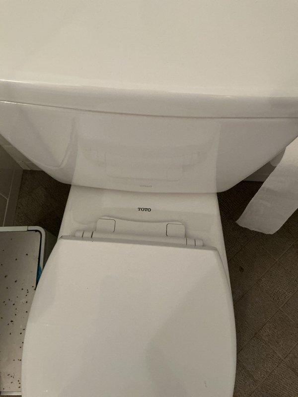 Responded to service call for multiple plumbing issues including two blocked sinks, leaking toilet, toilet replacement request, and shower inspection. Assessed and addressed drainage concerns at kitchen and bathroom sink locations. Evaluated TOTO toilet for reported leak and discussed replacement options with property occupant. Inspected bathtub plumbing fixtures including chrome spout, drain assembly, and strainer for proper operation and potential issues. Documented conditions of toilet and tub installations with photographs for service records.