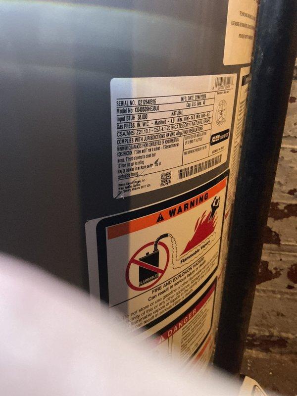 Responded to service call for water pressure issues at residential property. Upon arrival, conducted visual inspection of water heater and HVAC system in utility area. Documented existing equipment conditions including water heater model XC10S36F100 (serial P371540975) and associated mechanical systems. Customer requested second opinion evaluation for water pressure concerns to compare with previous estimate from another provider.