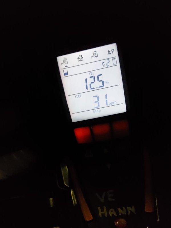 Performed annual maintenance on a 4-year-old gas furnace, inspecting the burner assembly, wiring connections, gas valve, and venting, and confirming stable blue flame characteristics across the burners. Conducted combustion analysis, recording 12.5% O₂ and 31 ppm CO, and verified the furnace is operating safely within normal parameters.