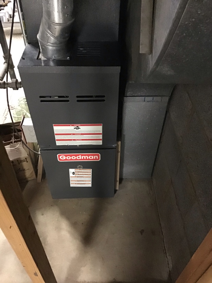 PERFORMED TWENTY POINT PRECISION TUNE UP ON GOODMAN GAS FURNACE 