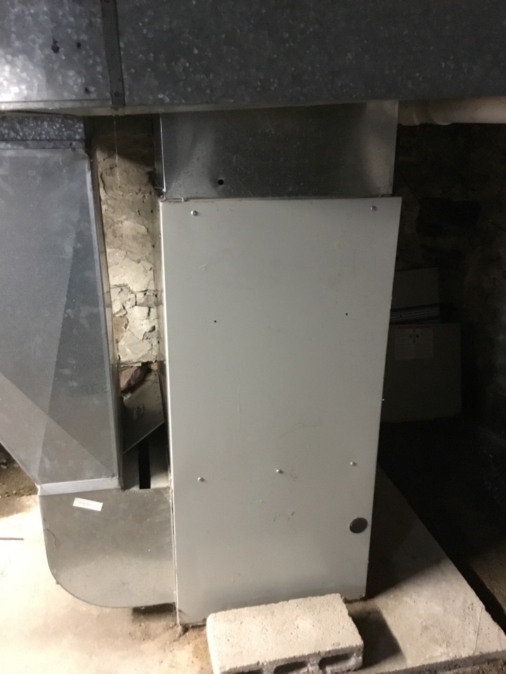 Repair natural gas forced air furnace