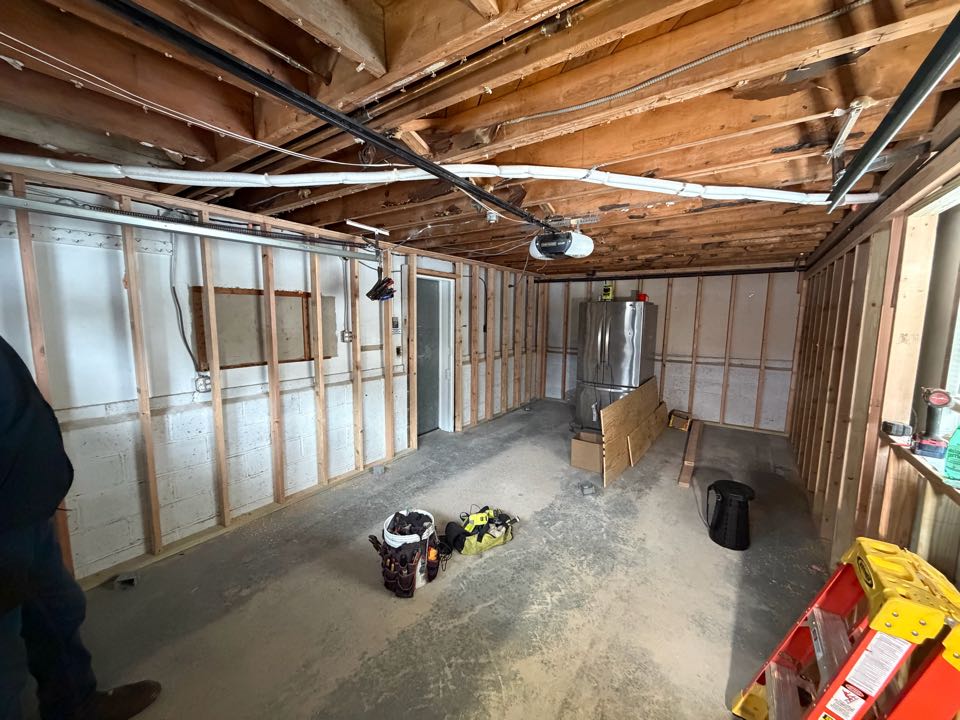 Garage rough-in.