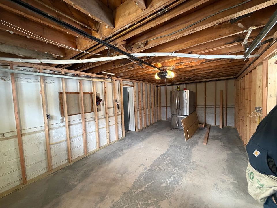 Garage rough-in.