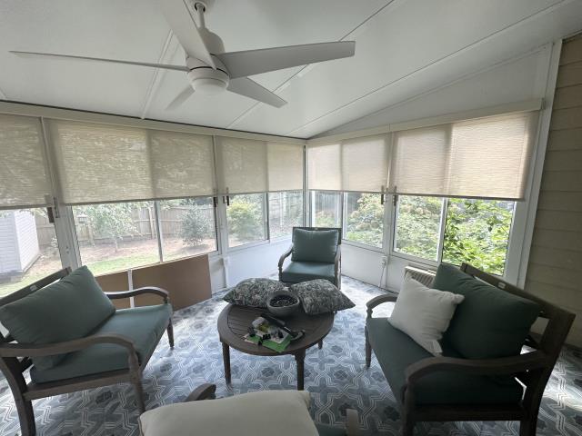 Custom Roller Shades project completed for a home in Marietta, GA.