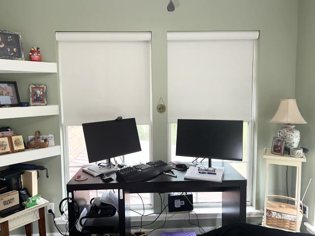 Custom Roller Shades project completed for a home in Roanoke, AL.