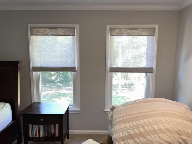 Woven Woods Cordless Roman Shades for a home in Acworth, GA. Woven Woods Cordless Roman Shades for a home in Acworth, GA.