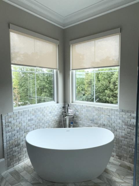 Custom Cordless Nordicscreen Solar Roller Shades in 1% & 3% Privacy in Whitesburg GA. 