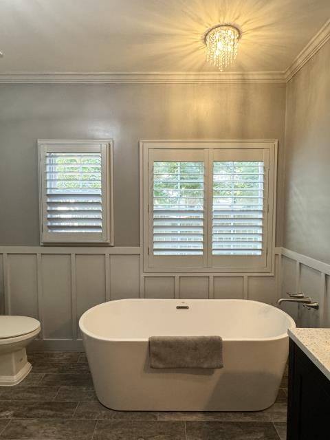 Custom Plantation Shutters w/ Split Hidden Tilt in Canton, GA.  Custom Plantation Shutters w/ Split Hidden Tilt in Canton, GA.